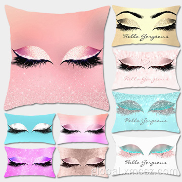 Canvas Eyelash Cushion Covers Custom gold stamping eyelash cushion cover Factory